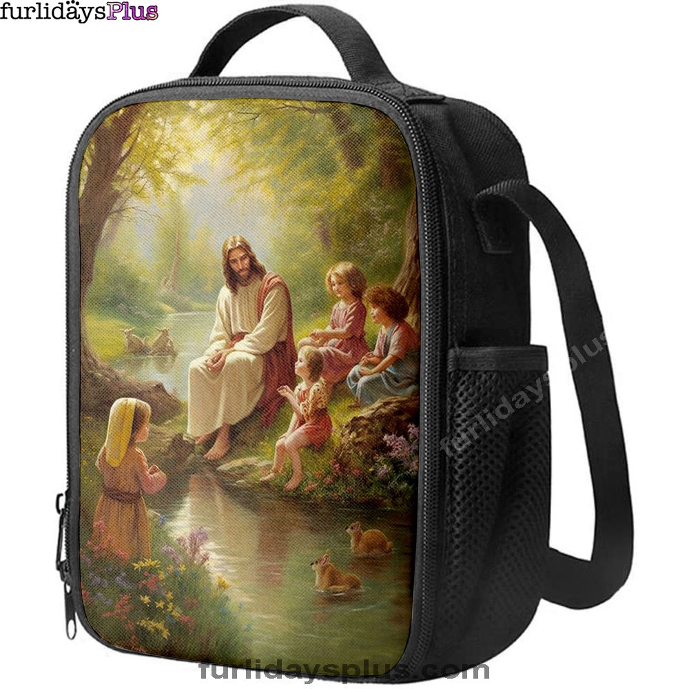 Jesus With Children Lunchbag, Jesus Lunch Bag, Christian Lunch Bag