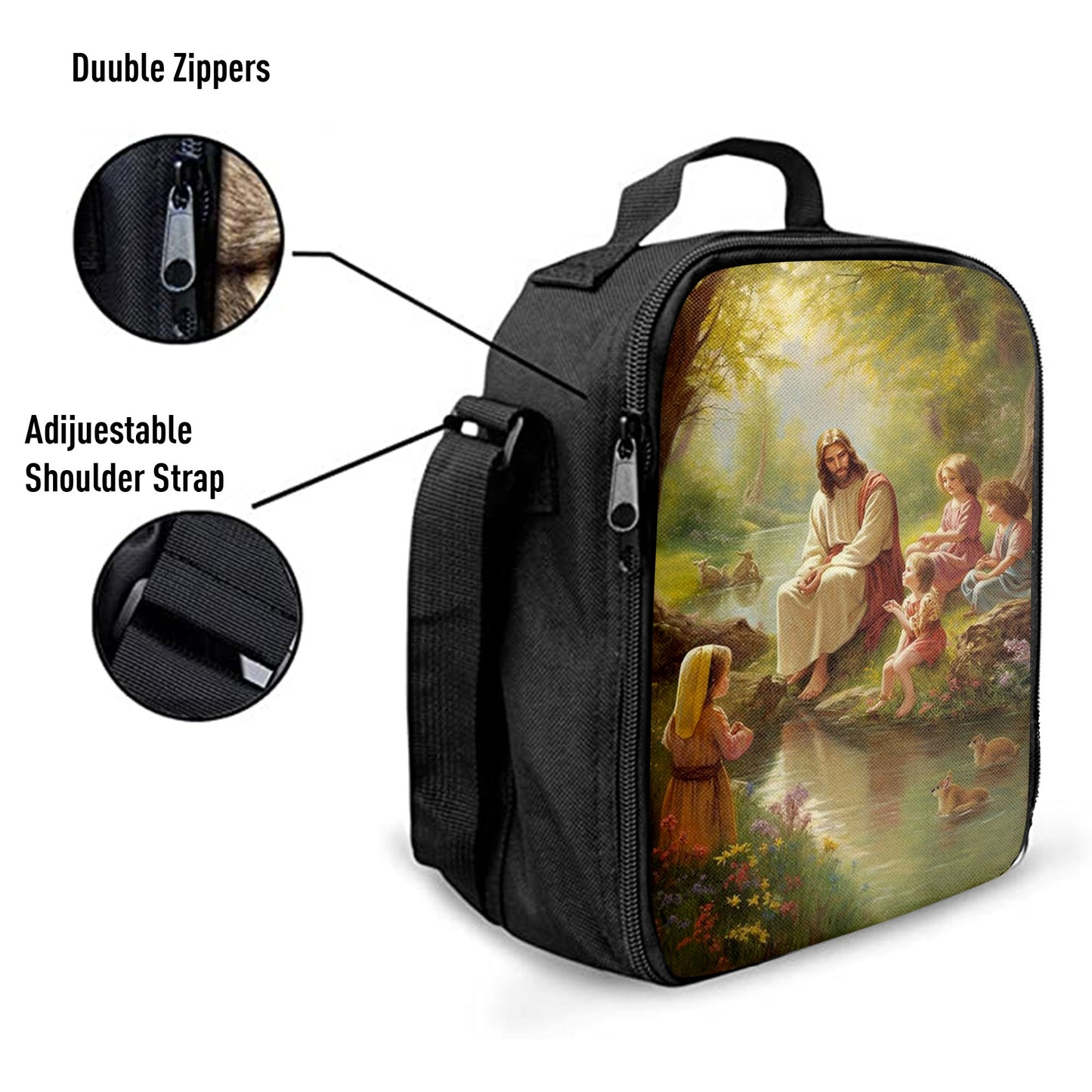 Jesus With Children Lunchbag, Jesus Lunch Bag, Christian Lunch Bag