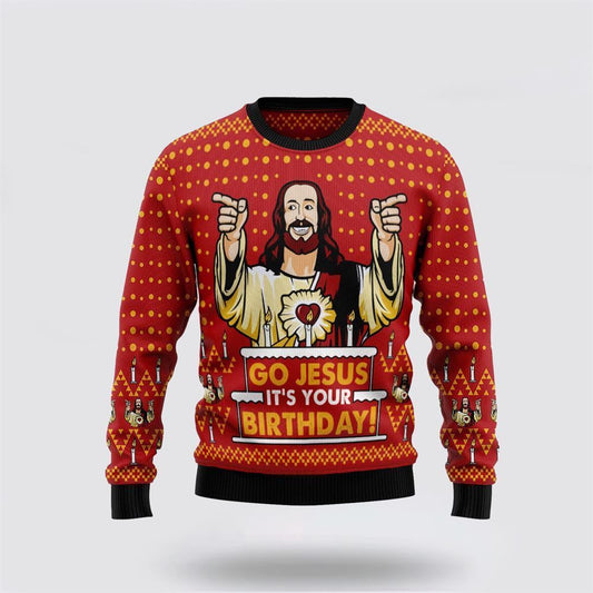 Jesus’s Birthday Ugly Christmas Sweater For Men & Women Adult, Sweater For Christian