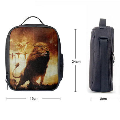 Jesus's Hand Lion Of Judah Crosses Lunchbag, Jesus Portrait Lunchbag, Christian Lunchbag