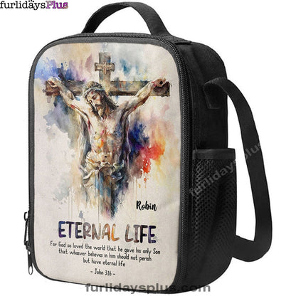 John 316 For God So Loved The World Personalized Lunchbag, Christian Lunchbag, Bible Verse Gift For Women Of God