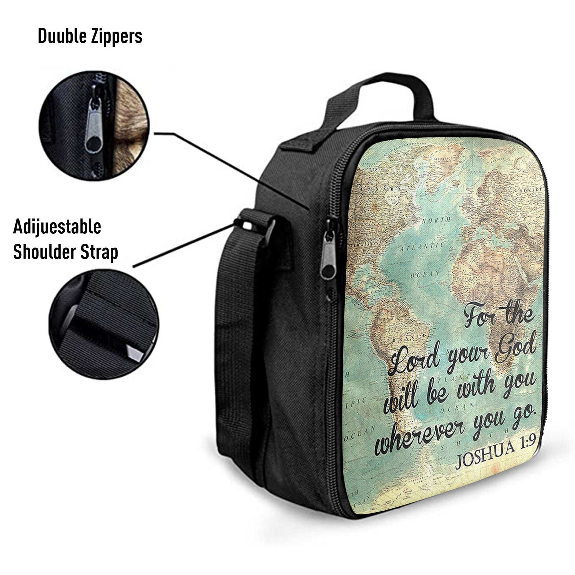 Joshua 1 9 The Lord Will Be With You Wherever You Go Lunchbag, Christian Lunchbag