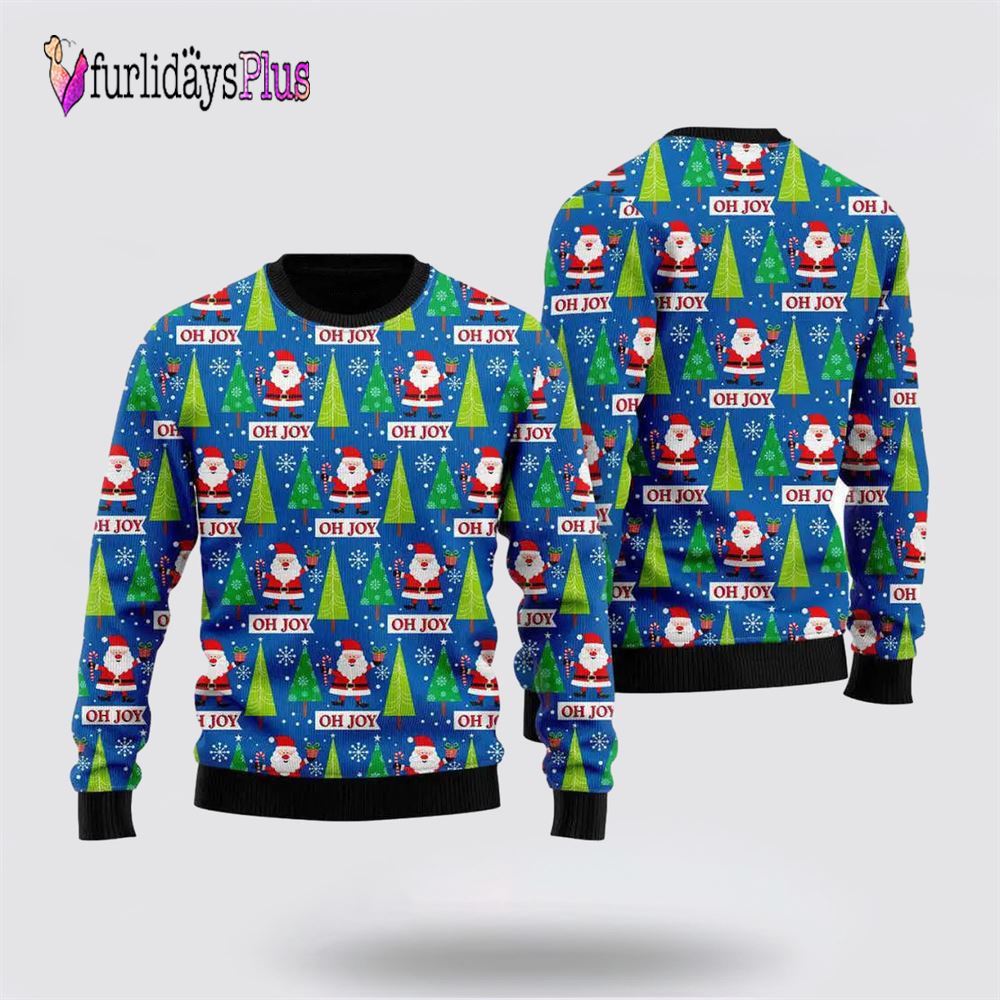 Joyful Holiday Santa Claus Ugly Christmas Sweater For Men And Women, Christmas Gift, Christmas Winter Fashion