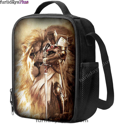 Knight Of God The Lion Of Judah Lunchbag, Christian Lunchbag, Religious Lunchbag
