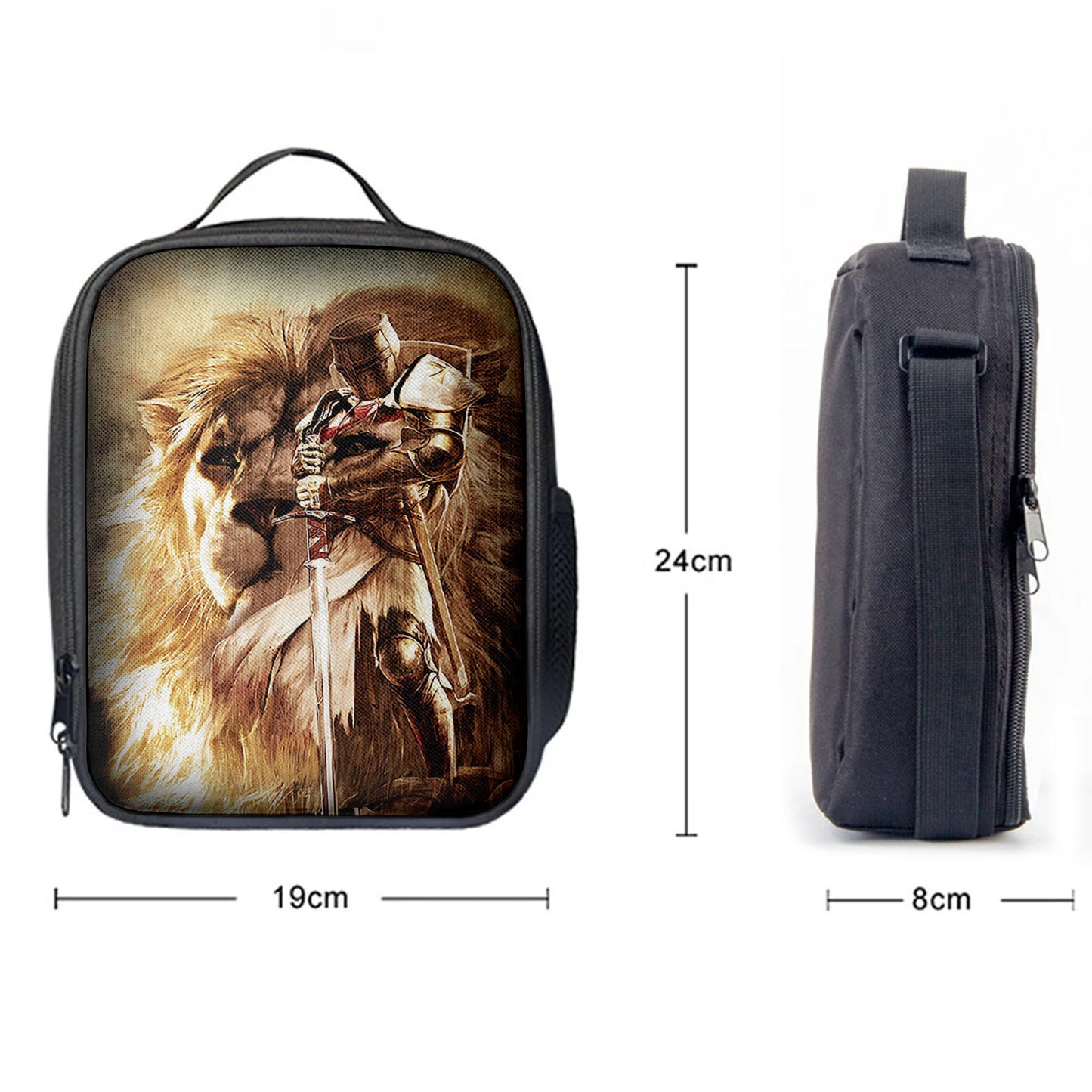 Knight Of God The Lion Of Judah Lunchbag, Christian Lunchbag, Religious Lunchbag