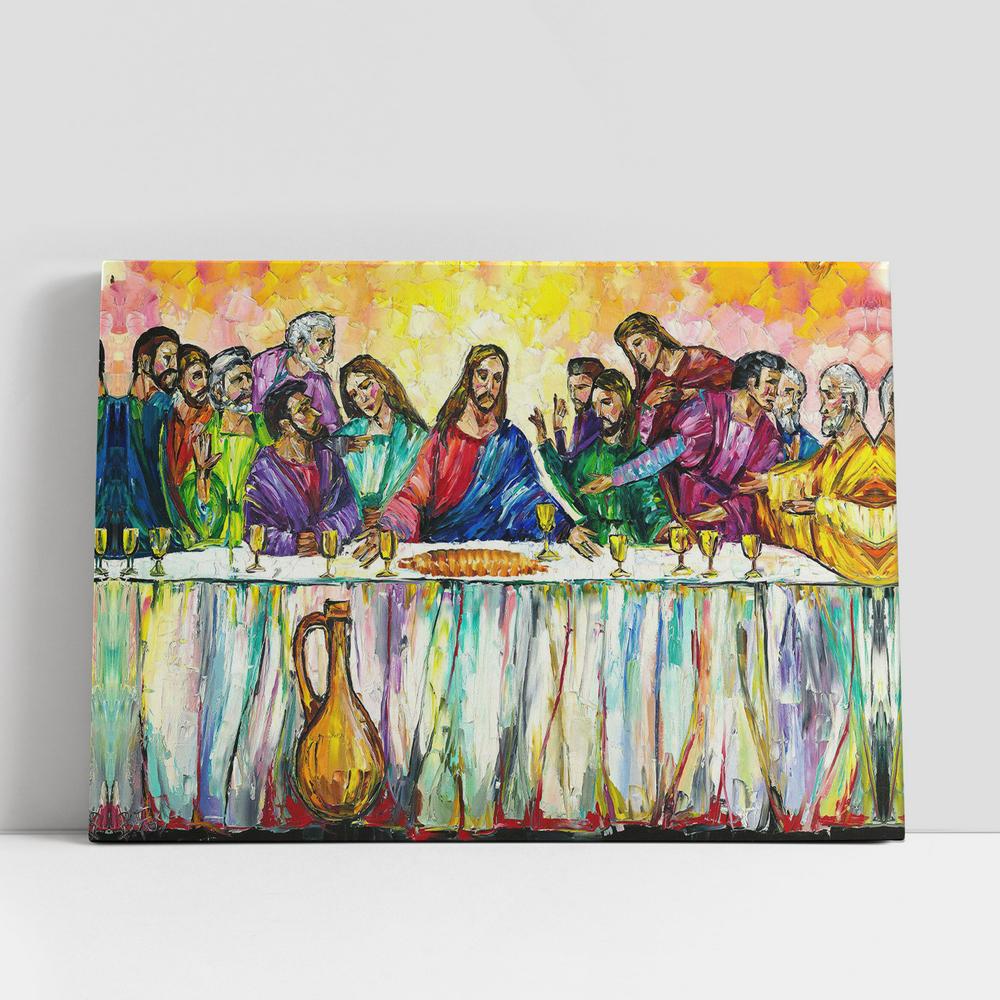 Last Supper Canvas Wall Art 10, Jesus Canvas, Christian Gifts Wall Art, Jesus Wall Decor