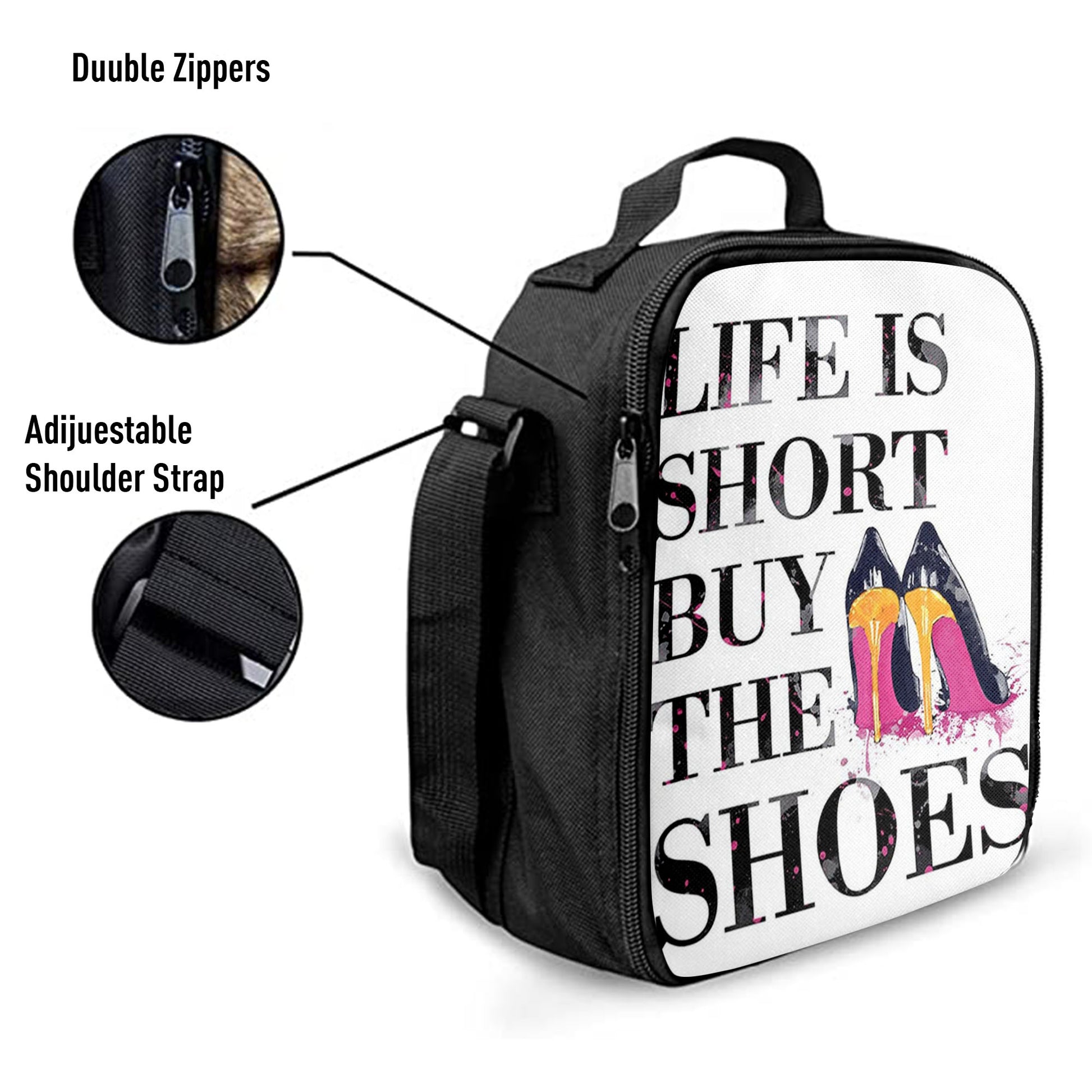 Life Is The Short Buy The Shoes Funny Lunchbag