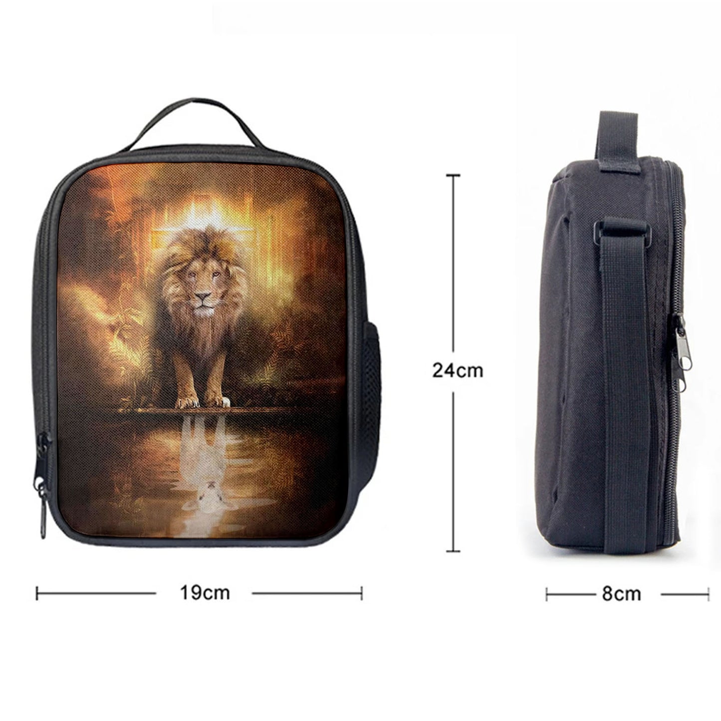 Lion And Lamb Lion And Lamb Picture Lunchbag, Bible Verse Lunch Bag, Scripture Lunchbag
