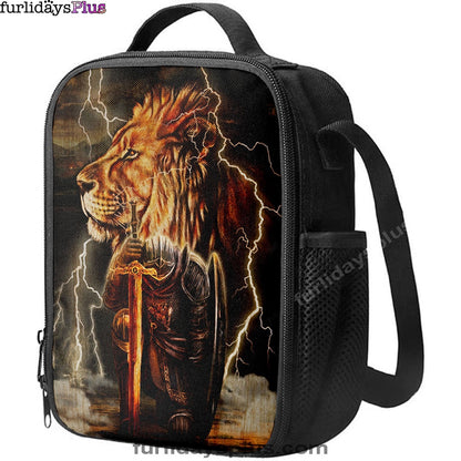 Lion And The Warrior Lunchbag, Christian Lunch Bagl Lunchbag, Religious Lunchbag