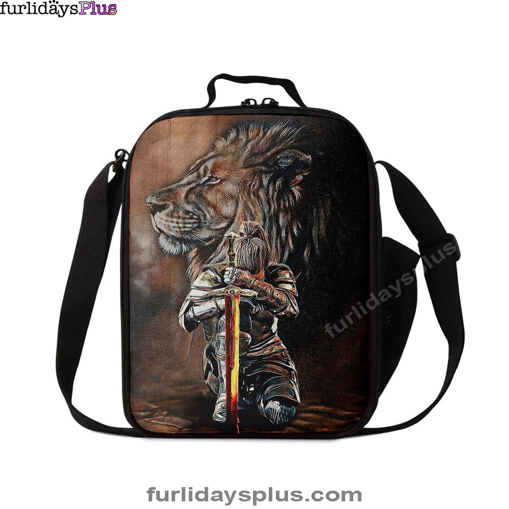 Lion And Women Warrior Lunchbag, Christian Lunch Bagl Lunchbag, Religious Lunchbag