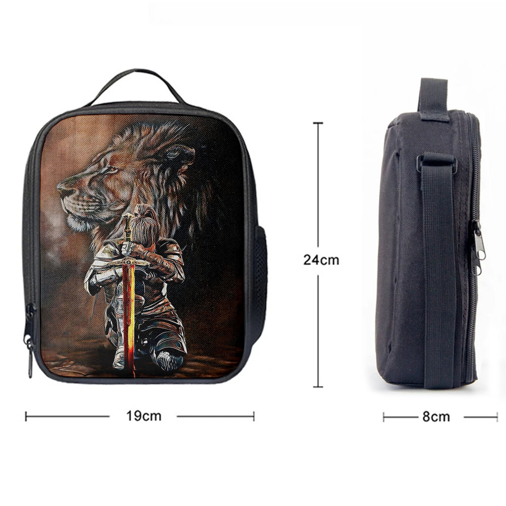 Lion And Women Warrior Lunchbag, Christian Lunch Bagl Lunchbag, Religious Lunchbag