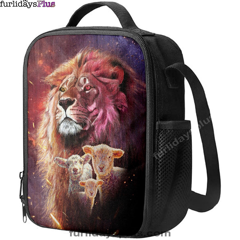 Lion Head Lamb Of God Lunchbag, Lion Lunchbag Print, Christian Lunchbag, Religious Lunchbag