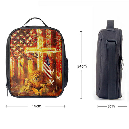 Lion & Lambs Lunchbag, Christian Lunch Bagl Lunchbag, Religious Lunchbag