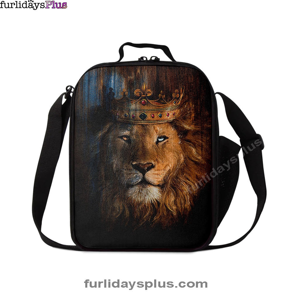 Lion Of Judah Gorgeous Crown Lunchbag, Christian Lunchbag, Religious Lunchbag