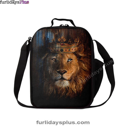 Lion Of Judah Gorgeous Crown Lunchbag, Christian Lunchbag, Religious Lunchbag