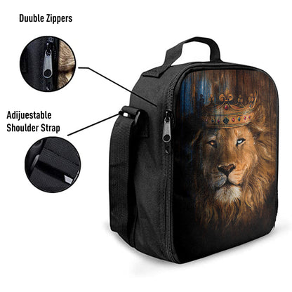 Lion Of Judah Gorgeous Crown Lunchbag, Christian Lunchbag, Religious Lunchbag