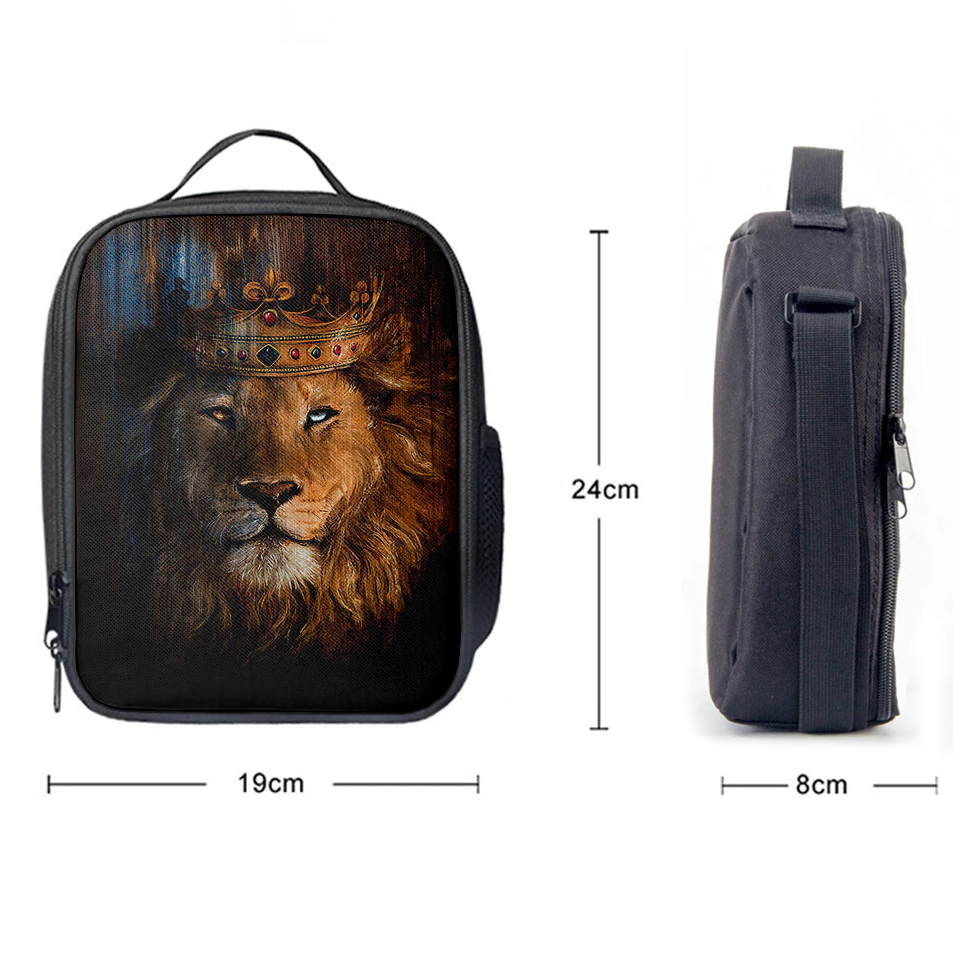 Lion Of Judah Gorgeous Crown Lunchbag, Christian Lunchbag, Religious Lunchbag