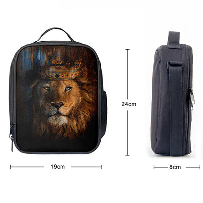 Lion Of Judah Gorgeous Crown Lunchbag, Christian Lunchbag, Religious Lunchbag
