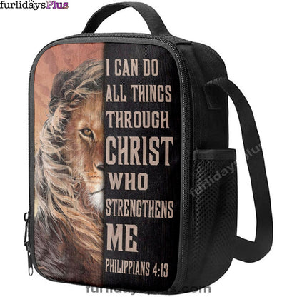 Lion Of Judah I Can Do All Things Through Christ Lunchbag, Bible Verse Lunch Bag, Scripture Lunchbag
