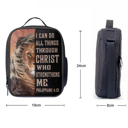 Lion Of Judah I Can Do All Things Through Christ Lunchbag, Bible Verse Lunch Bag, Scripture Lunchbag