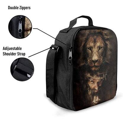 Lion Of Judah Jesus Face Lunchbag, Lion Lunchbag Print, Christian Lunchbag, Religious Lunchbag