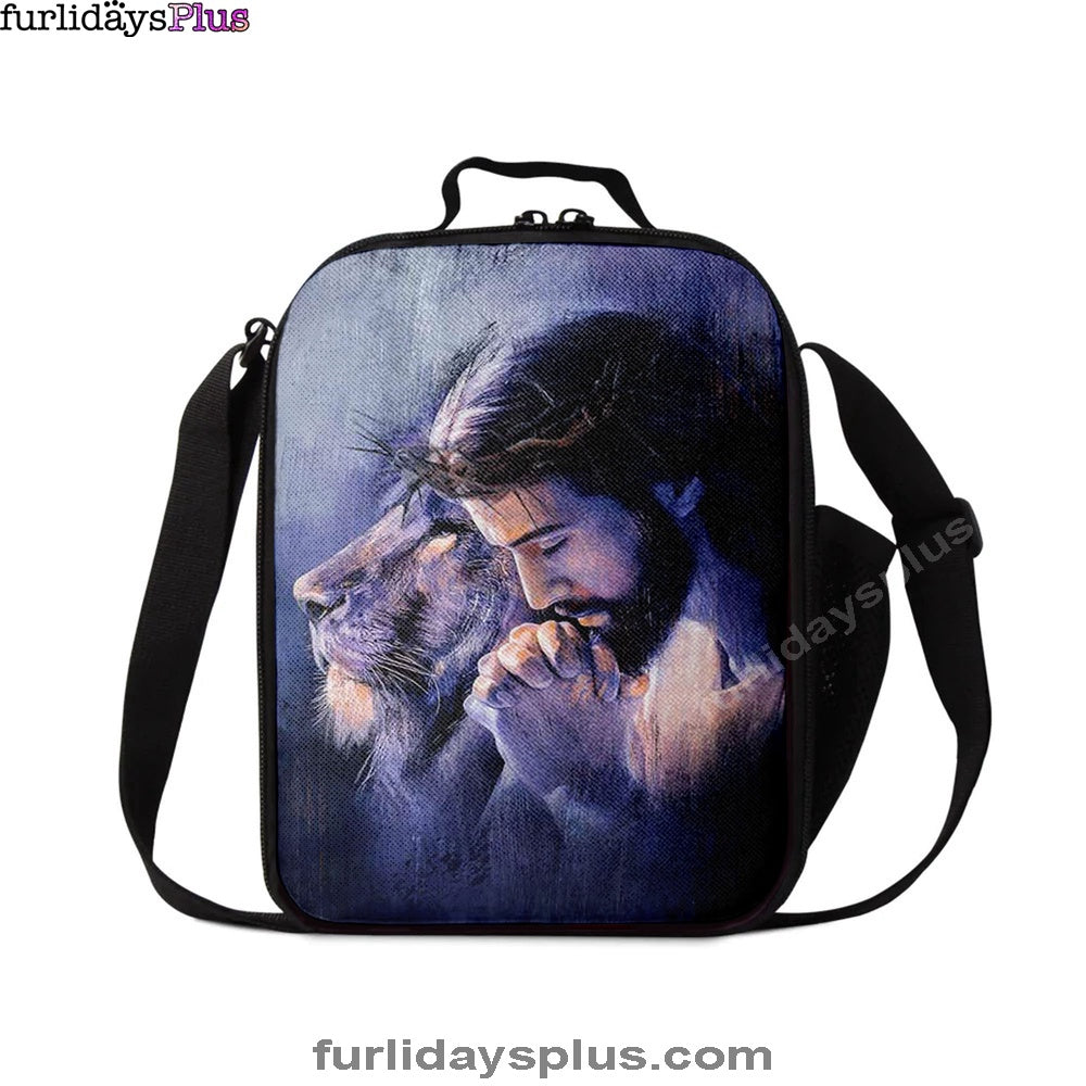 Lion Of Judah Jesus Prayer Lunchbag, Lion Lunchbag Print, Christian Lunchbag, Religious Lunchbag