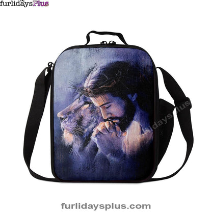 Lion Of Judah Jesus Prayer Lunchbag, Lion Lunchbag Print, Christian Lunchbag, Religious Lunchbag