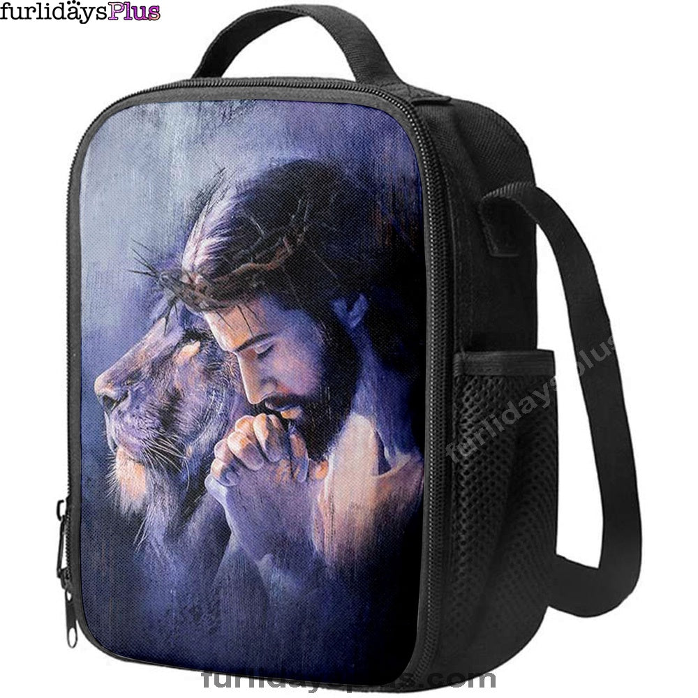 Lion Of Judah Jesus Prayer Lunchbag, Lion Lunchbag Print, Christian Lunchbag, Religious Lunchbag