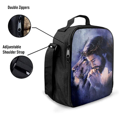 Lion Of Judah Jesus Prayer Lunchbag, Lion Lunchbag Print, Christian Lunchbag, Religious Lunchbag