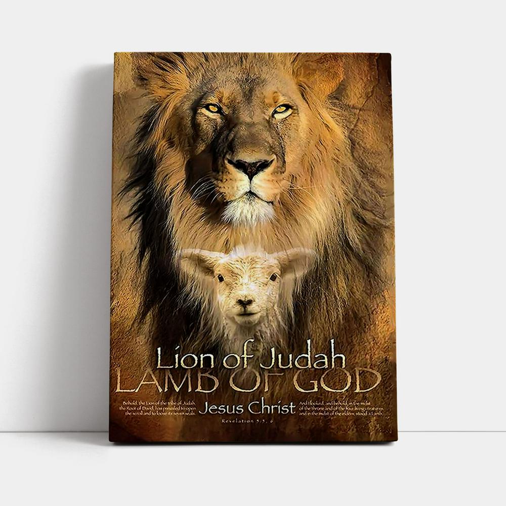 Lion Of Judah Lamb Of God Canvas Prints - Lion Canvas Art - Christian Inspirational Canvas_7548 1