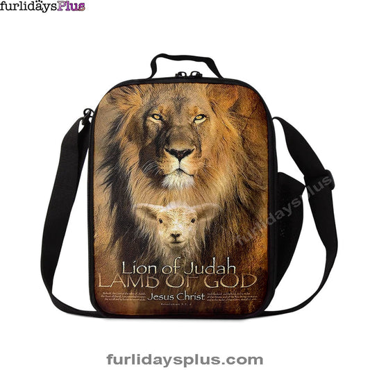 Lion Of Judah Lamb Of God Lunchbag, Lion Lunch Bag, Christian Inspirational Lunchbag