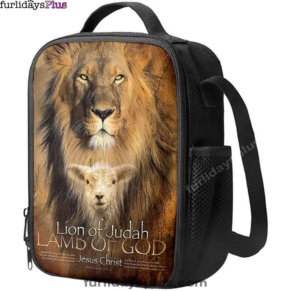 Lion Of Judah Lamb Of God Lunchbag, Lion Lunch Bag, Christian Inspirational Lunchbag