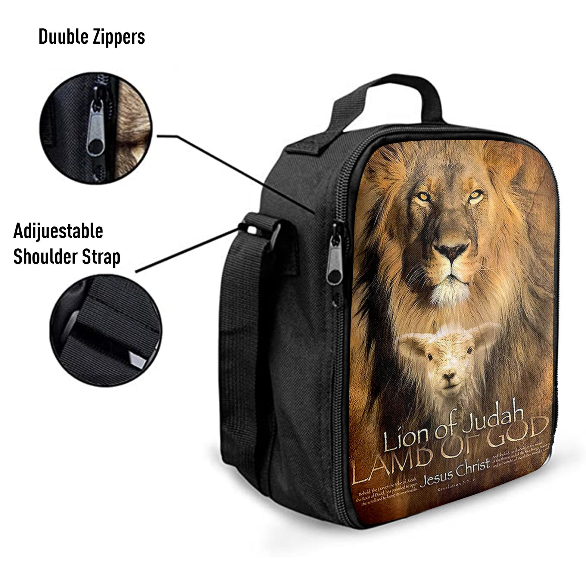 Lion Of Judah Lamb Of God Lunchbag, Lion Lunch Bag, Christian Inspirational Lunchbag