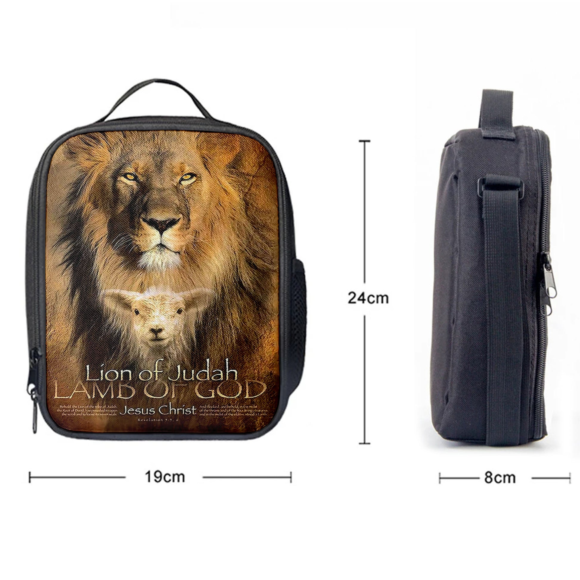 Lion Of Judah Lamb Of God Lunchbag, Lion Lunch Bag, Christian Inspirational Lunchbag