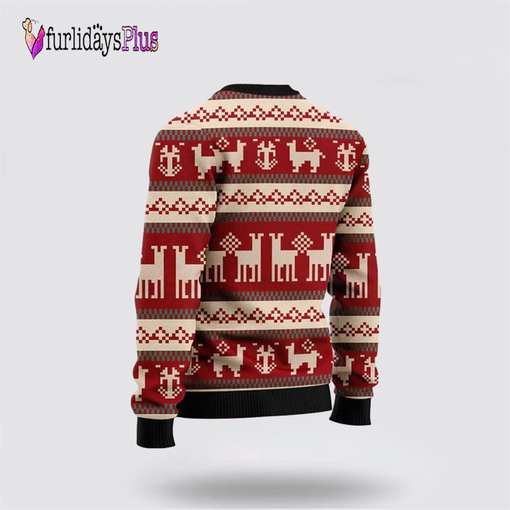 Llama Lalala Ugly Christmas Sweater, Sweater Gifts For Pet Lover