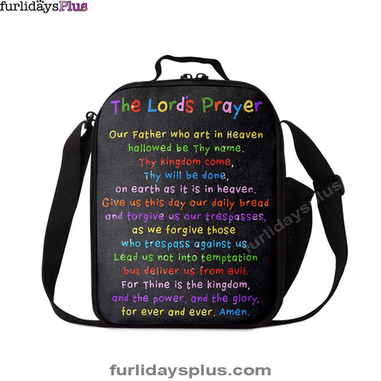 Lords Prayer Lunchbag Lunch Bag, Catholic Gifts For Bible, Christian Lunchbag