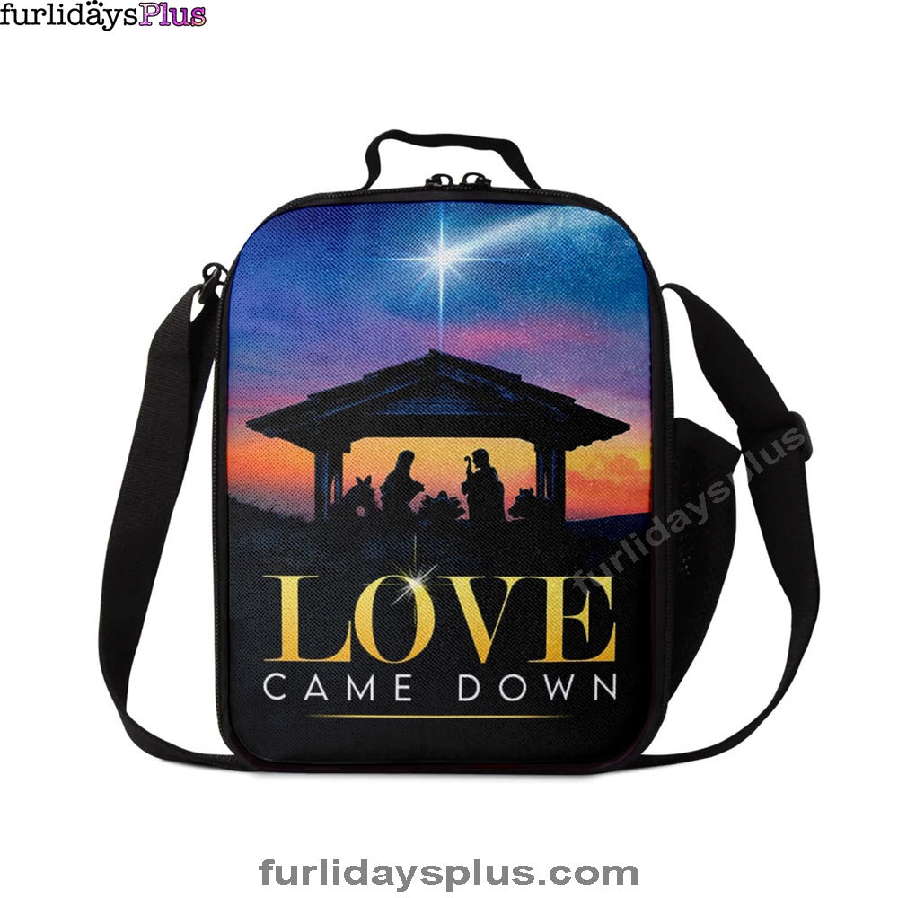 Love Came Down Christian Christmas Lunchbag, Bible Verse Lunch Bag, Scripture Lunchbag