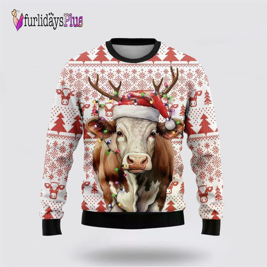 Love Dairy Cow Ugly Christmas Sweater For Men Women, Christmas Gift, Christmas Winter Fashion, Farmers Sweater