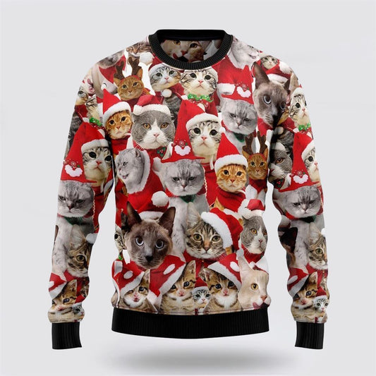 Lovely Cats Ugly Christmas Sweater, Christmas Sweater For Cat Lover