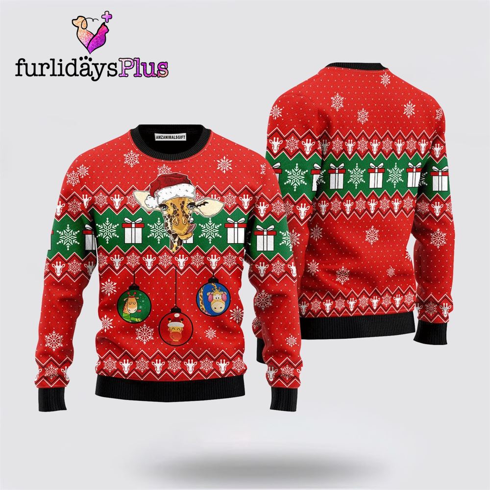 Lovely Giraffe Christmas Sweater ,Christmas Ugly Sweater For Men, Women