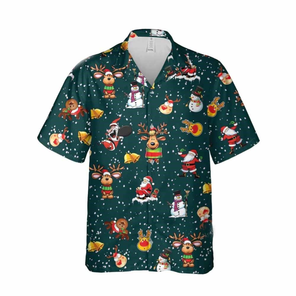 Lovely Reindeer Christmas Icon Unisex Hawaiian Shirt, Xmas Hawaiian Shirts