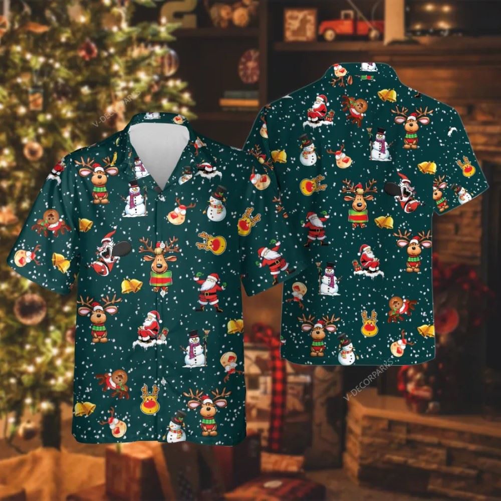 Lovely Reindeer Christmas Icon Unisex Hawaiian Shirt, Xmas Hawaiian Shirts