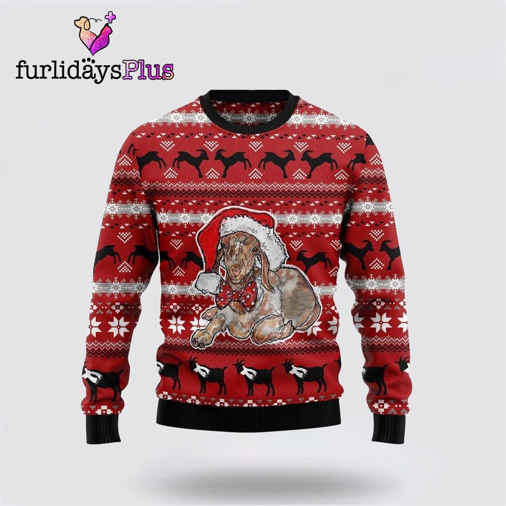 Lovely Santa Goat Ugly Christmas Sweater ,Christmas Ugly Sweater For Men, Women