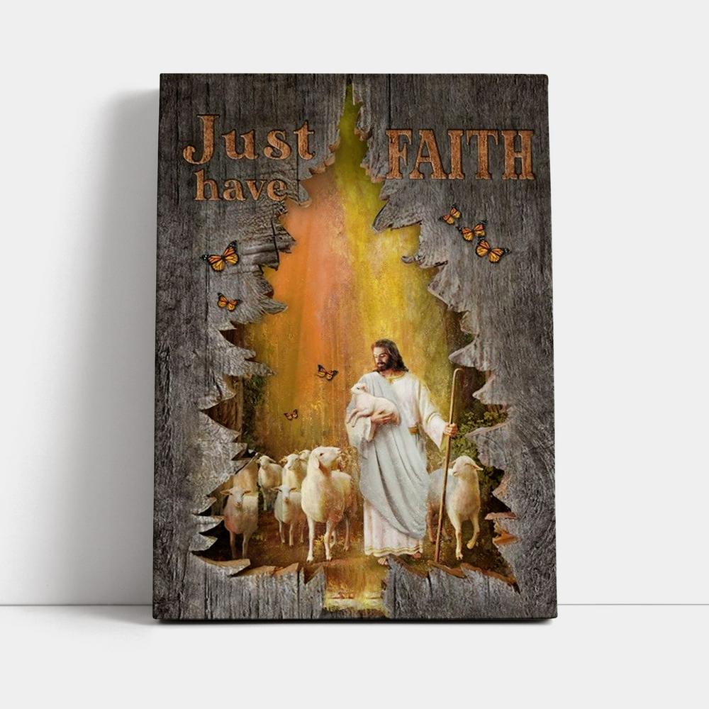 Magic Forest, Jesus Painting, Lamb Of God, Just Have Faith Canvas Poster