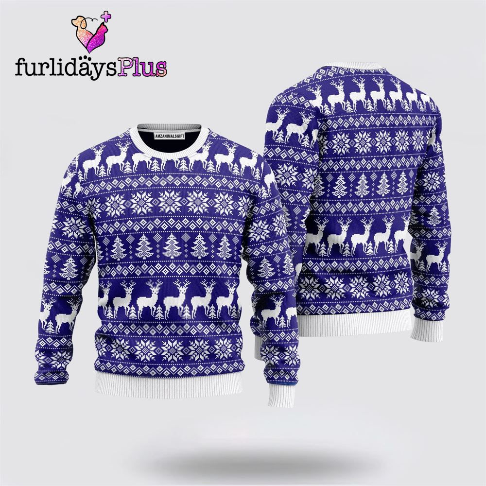 Make It Rein Deer Pattern Sweater ,Christmas Ugly Sweater For Men, Women