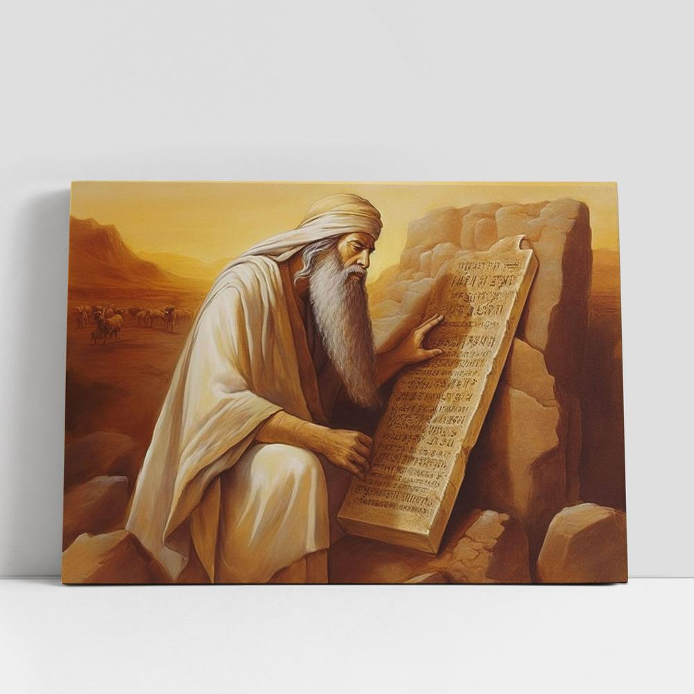 Man Reading Book Canvas Pictures, Faith Art, Christian Gifts Canvas Wall Art Decor