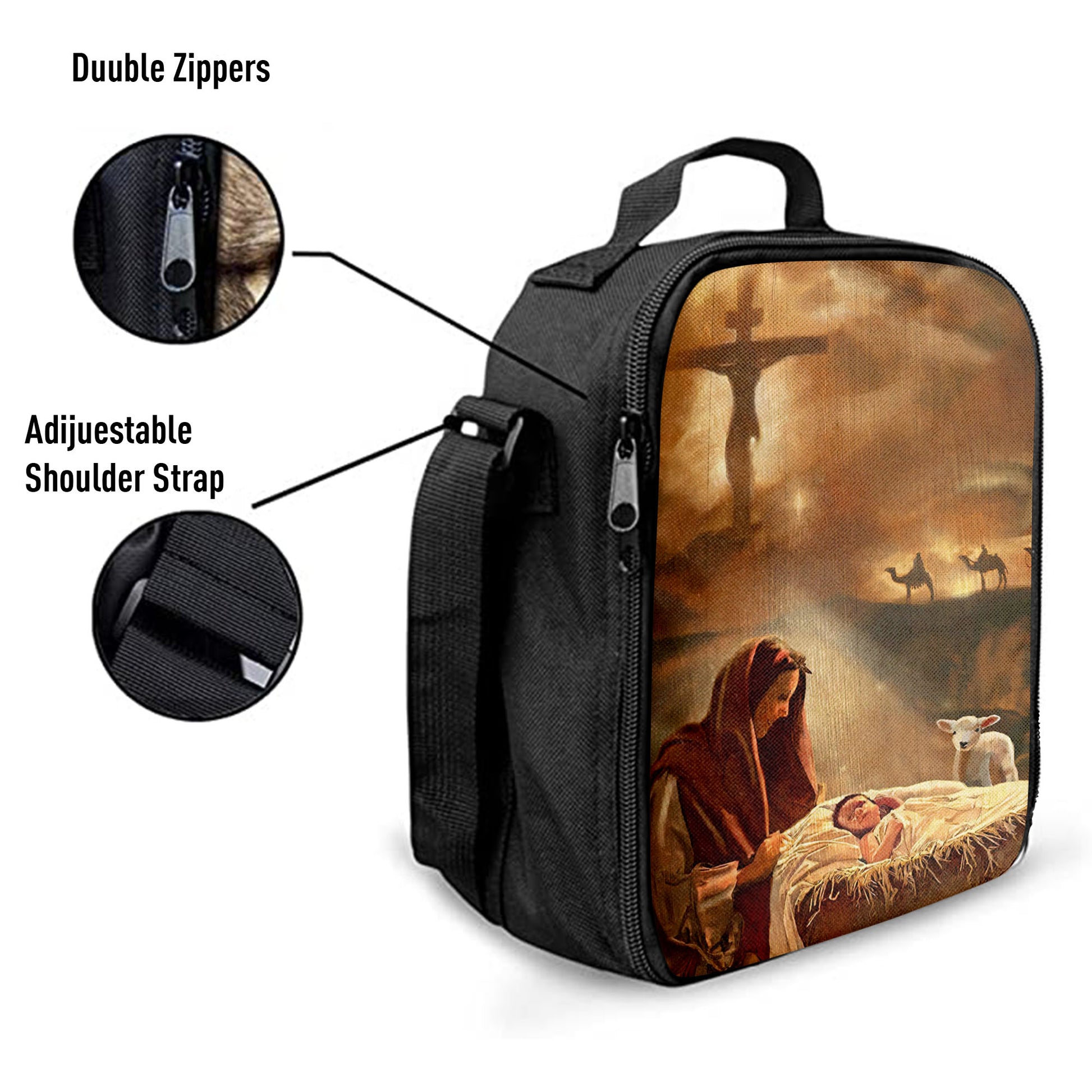 Maria And Jesus Lunchbag, Jesus Lunch Bag, Christian Lunchbag