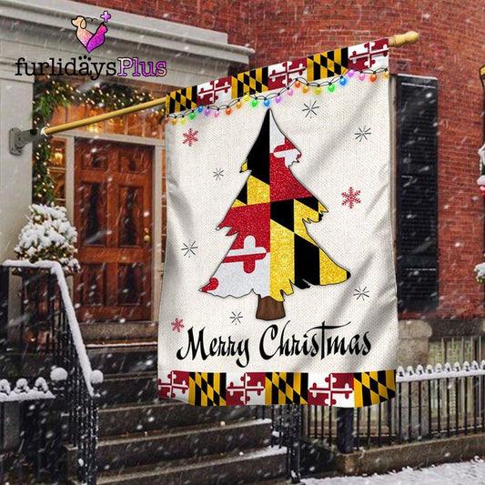 Maryland Christmas Flag Christmas Tree Maryland Christmas Decor, Christmas Outdoor Decoration