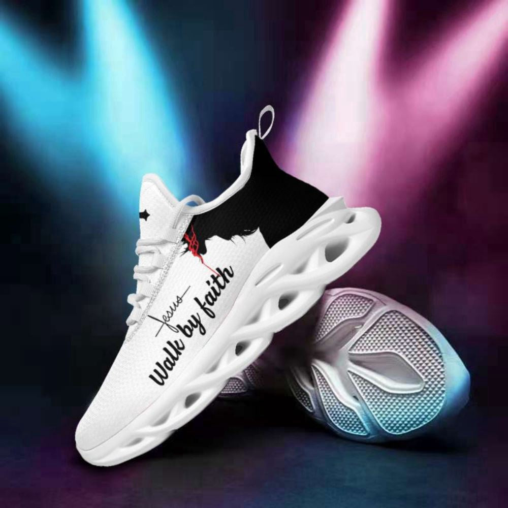 Max Soul Shoes, Jesus Walk By Faith Running Sneakers Max Soul Shoes, Jesus Christ Shoes