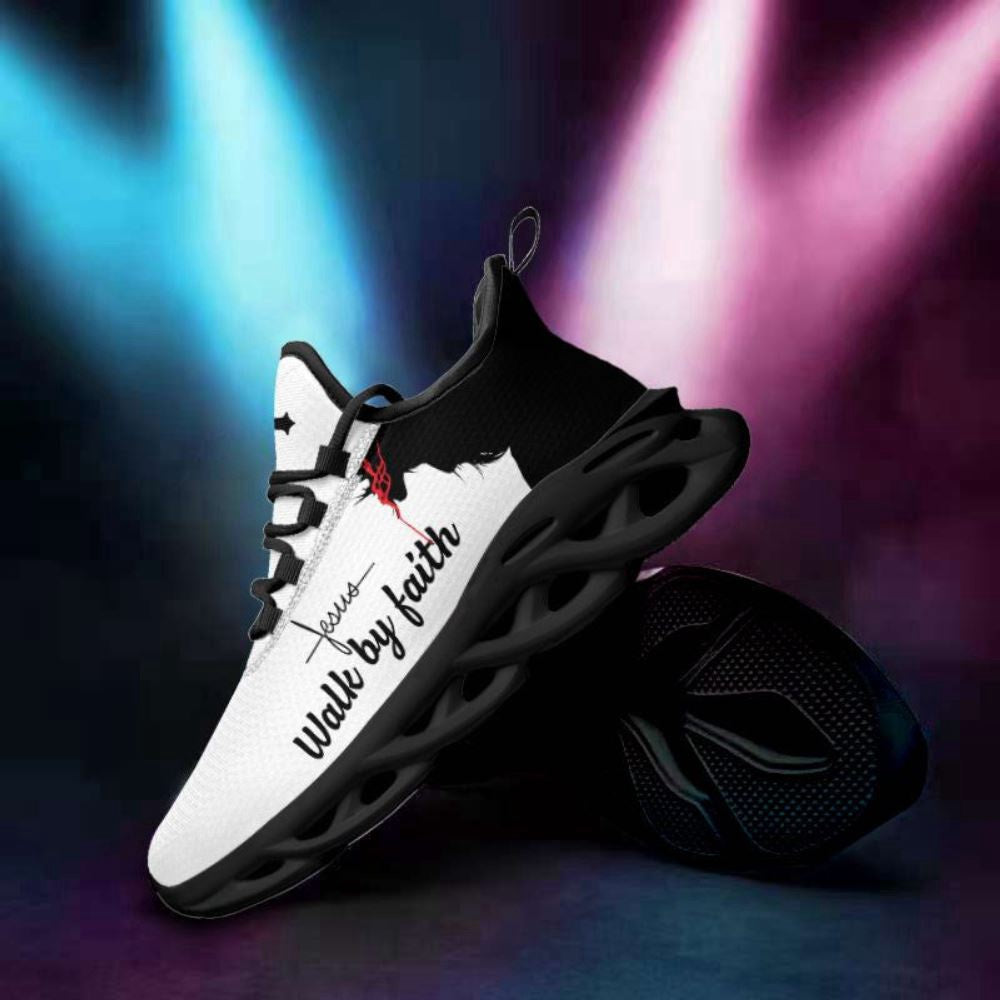 Max Soul Shoes, Jesus Walk By Faith Running Sneakers Max Soul Shoes, Jesus Christ Shoes